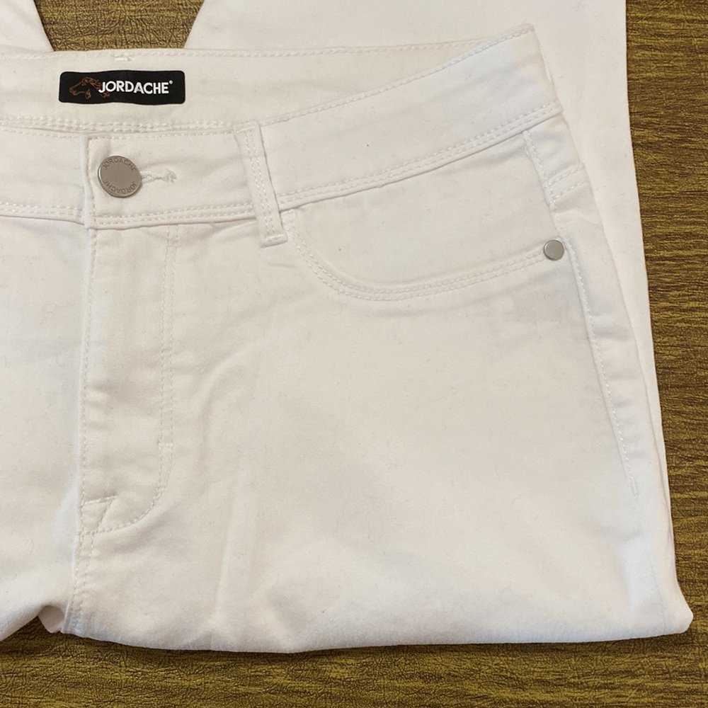 Jordache White Crop Ankle Stretch Pants Jeans 16W